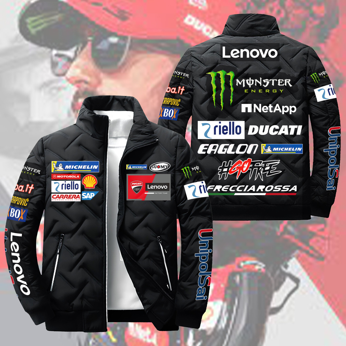 D L Racing Team Puffer Jacket P171006 – PufferJacket