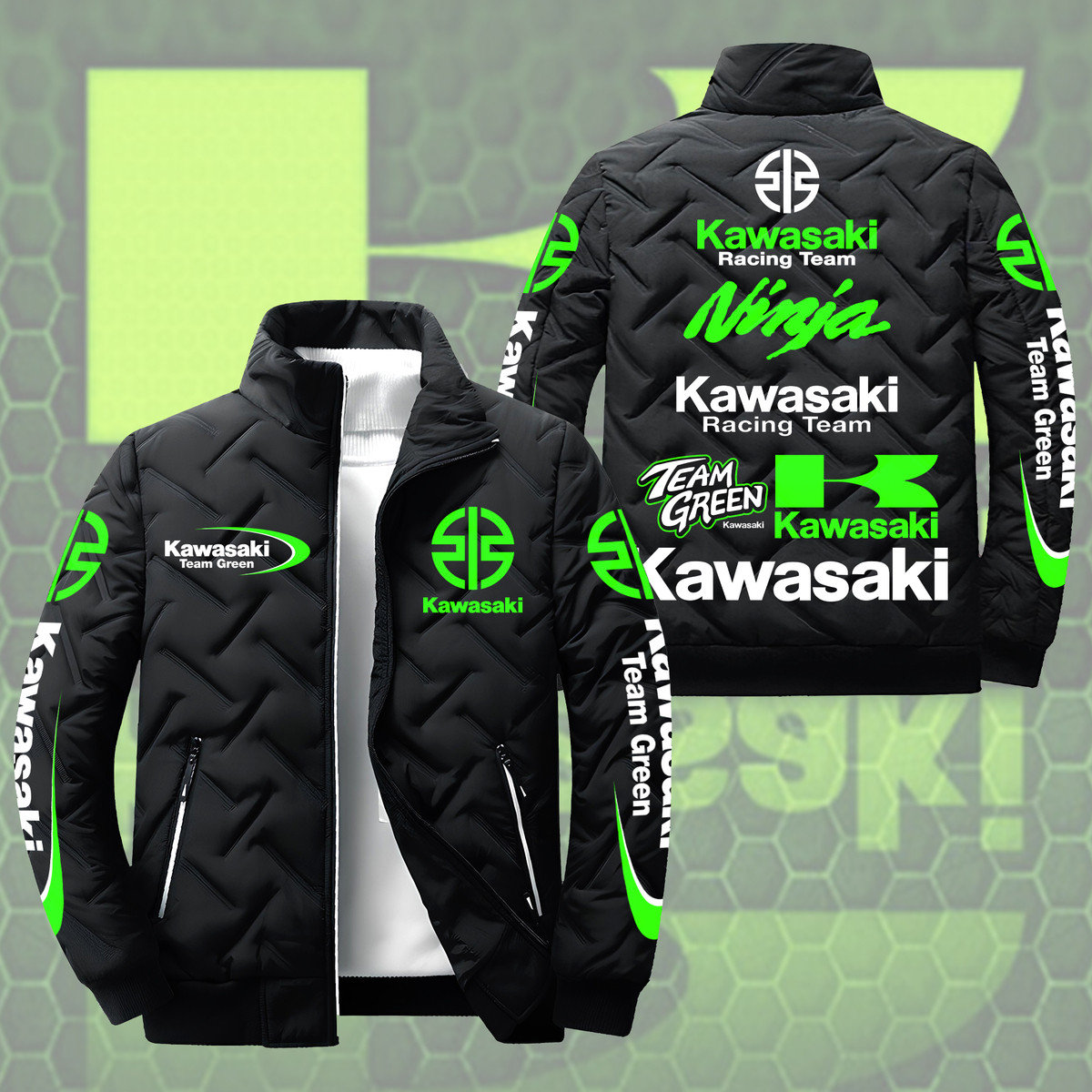 Kw Team Green Puffer Jacket S241005 – PufferJacket