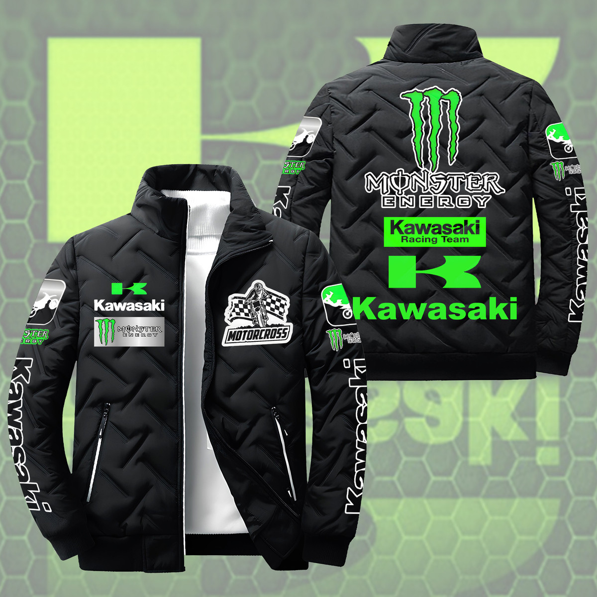 Me KW Racing Team Puffer Jacket P031105 – PufferJacket