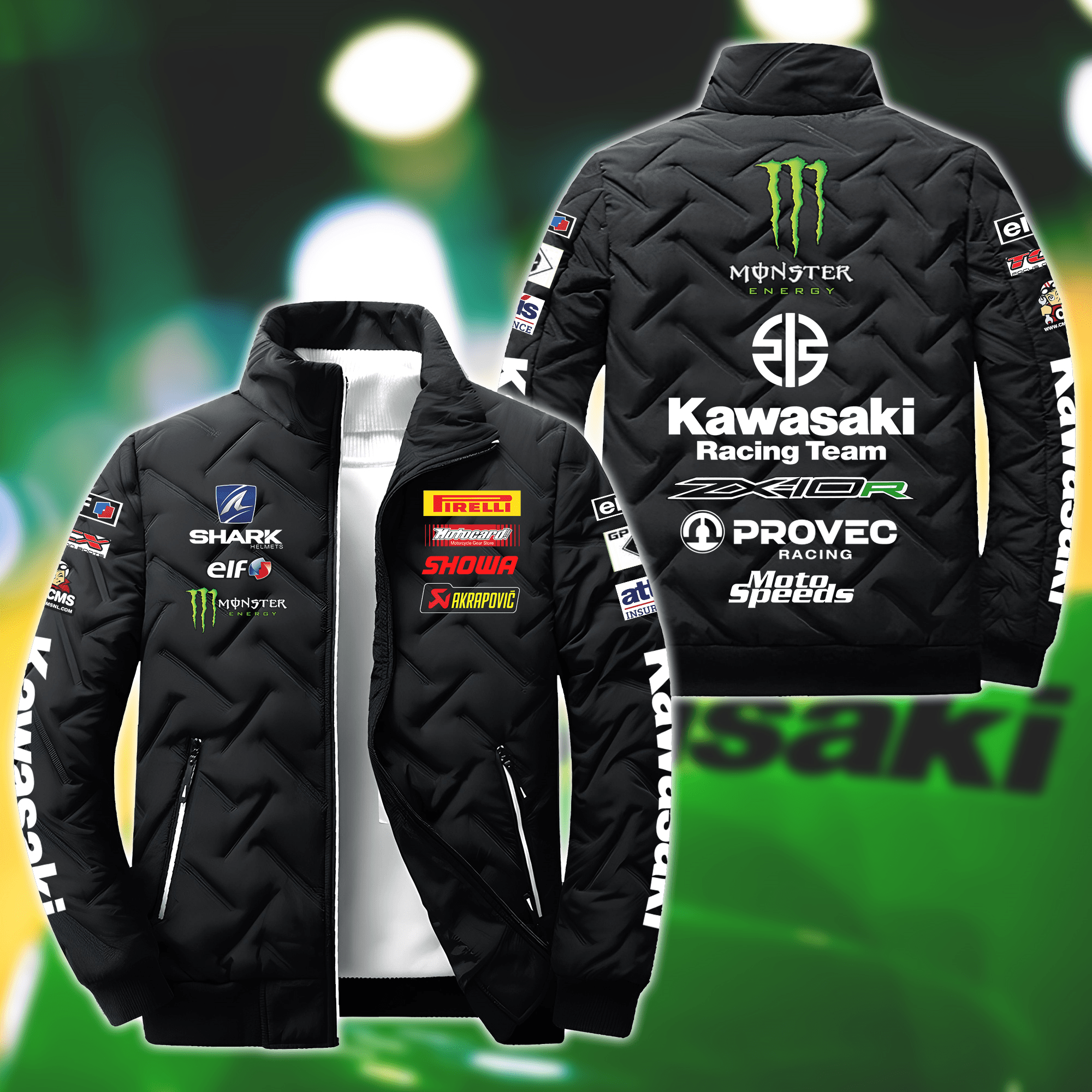 Skull Kw Racing Team Puffer Jacket Q131009 – PufferJacket