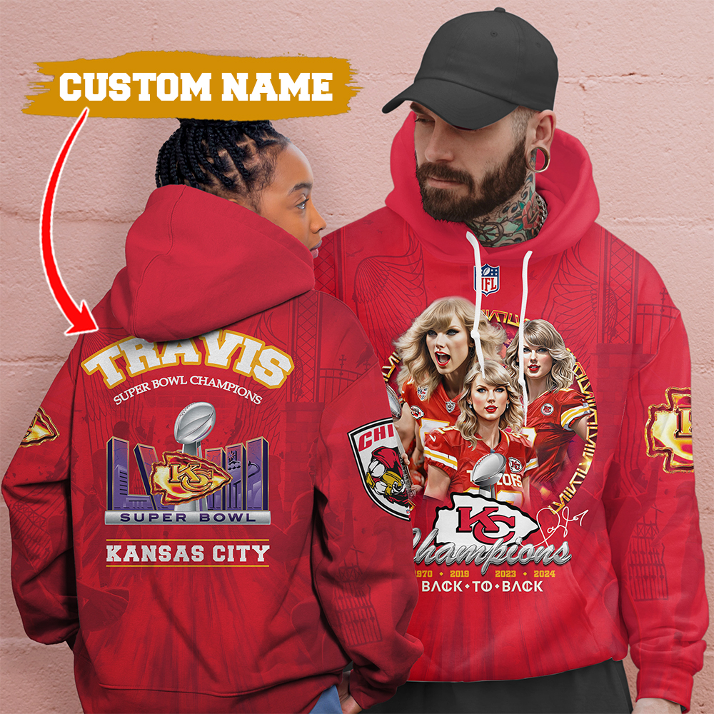 Kansas City Chiefs Super Bowl 2024 Champions Back To Back Hoodie – HN07 – Hoodie