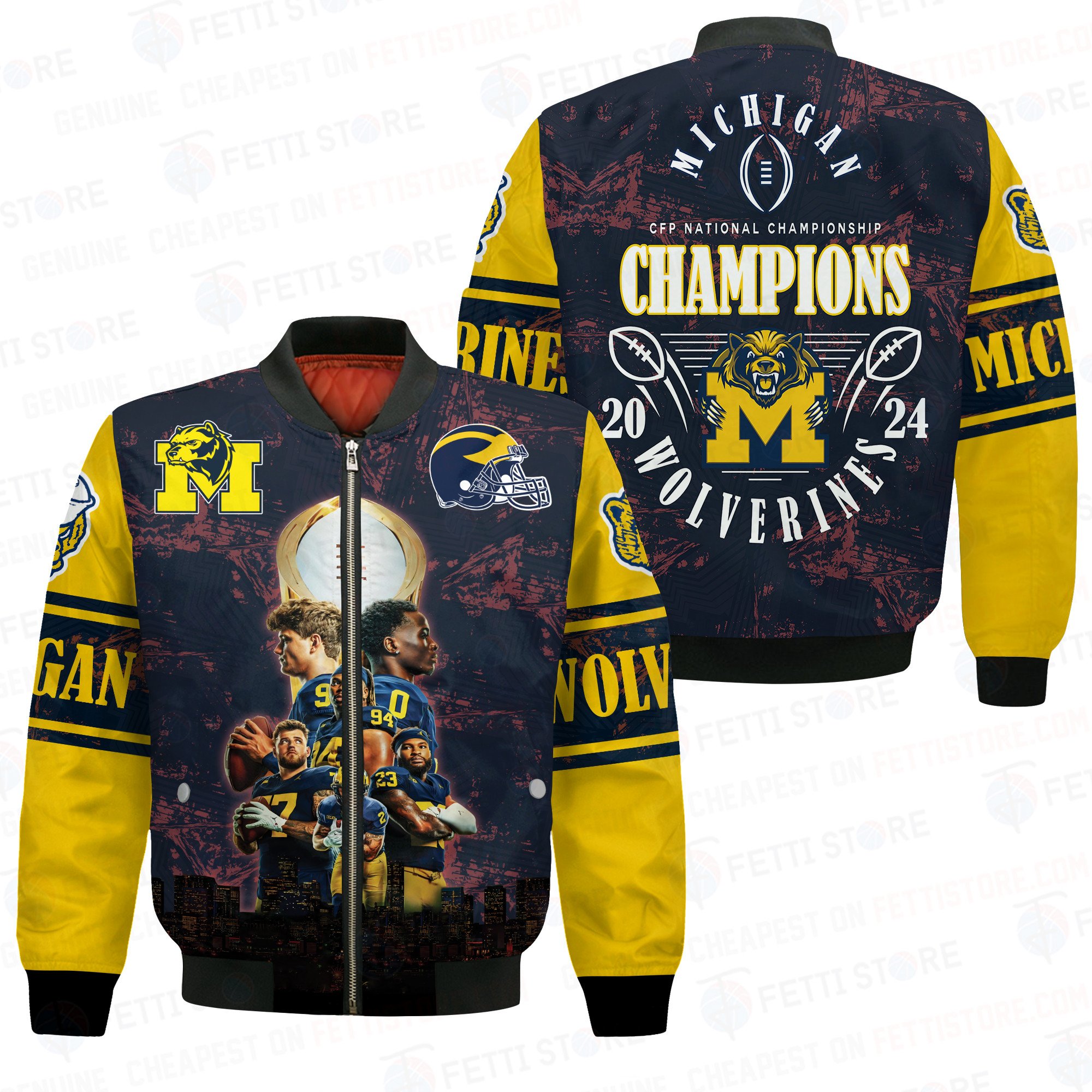 Michigan Wolverines 2024 Champions Bomber Jacket SFAT V6 – Shirt