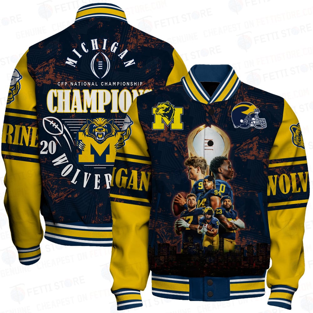 Michigan Wolverines 2024 Champions Print Varsity Jacket SFAT V6 – Shirt