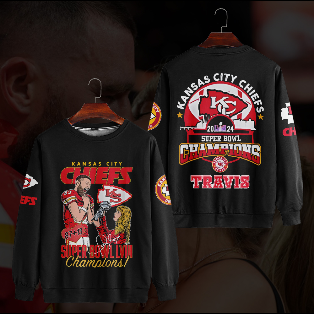 Kansas City Chiefs Taylor Swift with Travis Champions Polo- HN12 – Shirt