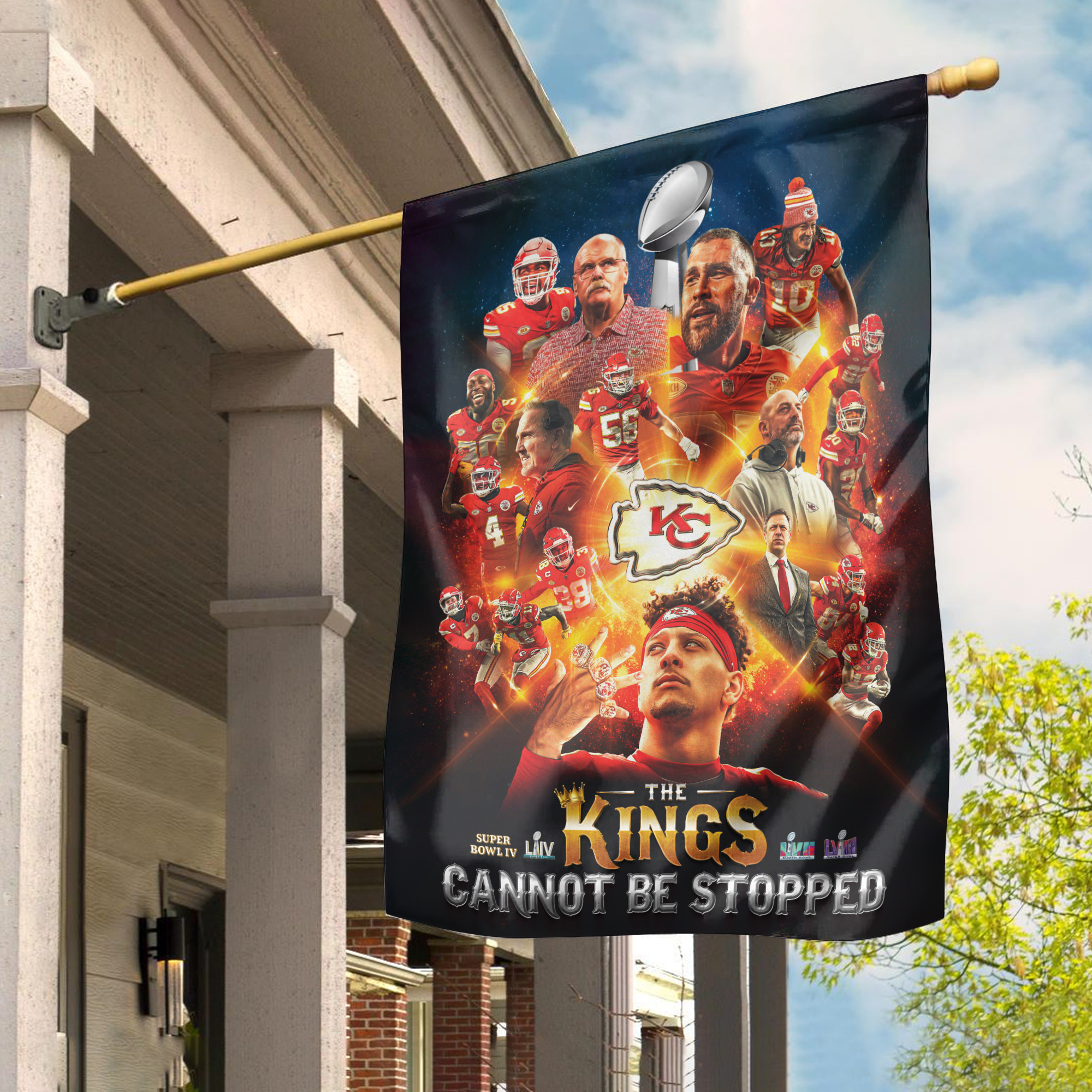 Kansas City Chiefs The King Cannot Be Stopped House Flag...