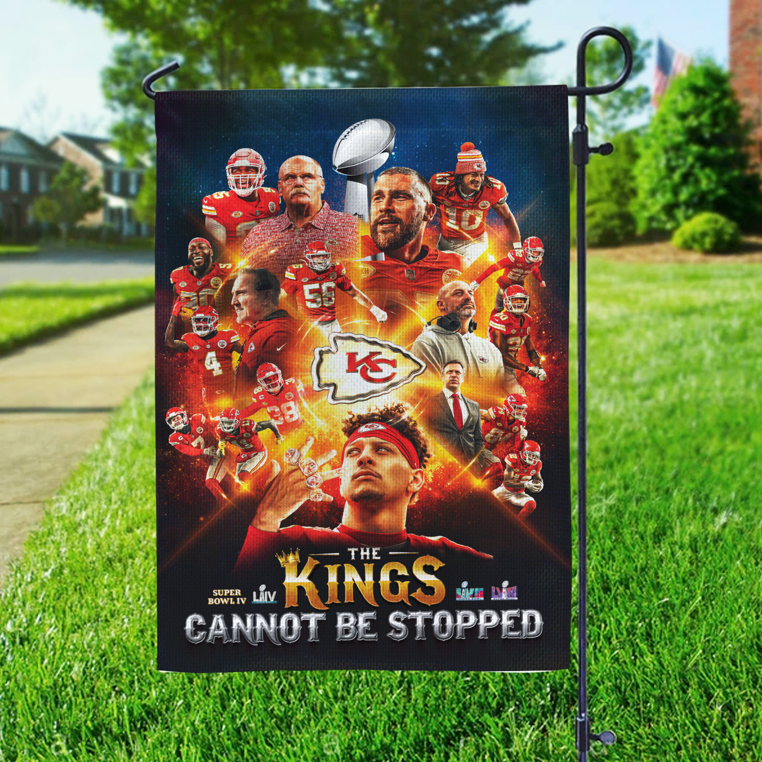 Kansas City Chiefs The King Cannot Be Stopped Garden Flag...